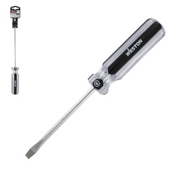 [DS-0125] DESARMADOR PLANO 1/4 X 4&quot; MANGO PVC ASME-B107.600 (CAJA C/6 PZAS - PRECIO X PIEZA)