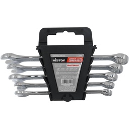 [LC-205] JUEGO DE LLAVES COMBINADAS CrV PULIDO ESPEJO FRACCIONALES 5 PZS 3/8&quot; - 5/8&quot;