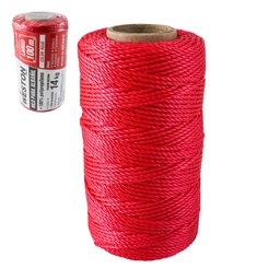 [SA-305-6150] HILO PARA ALBAÑIL DE POLIPROPILENO CAL. 18 ROJO MED 100M