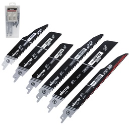 [SG-1065] SEGUETA SABLE BIMETALICA 6&quot;&amp;9&quot; 5DPP, 6&quot;&amp;9&quot; 14DPP, 6&quot; 18DPP &amp; 24DPP Y CARBURO 9&quot; 6DPP (JGO C/14 PZS)
