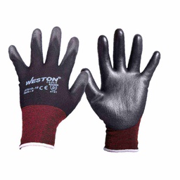 [ST018-19] GUANTE NYLON NORMAL C/PU 13G NEGRO 9 (Empaque c/10 pares)