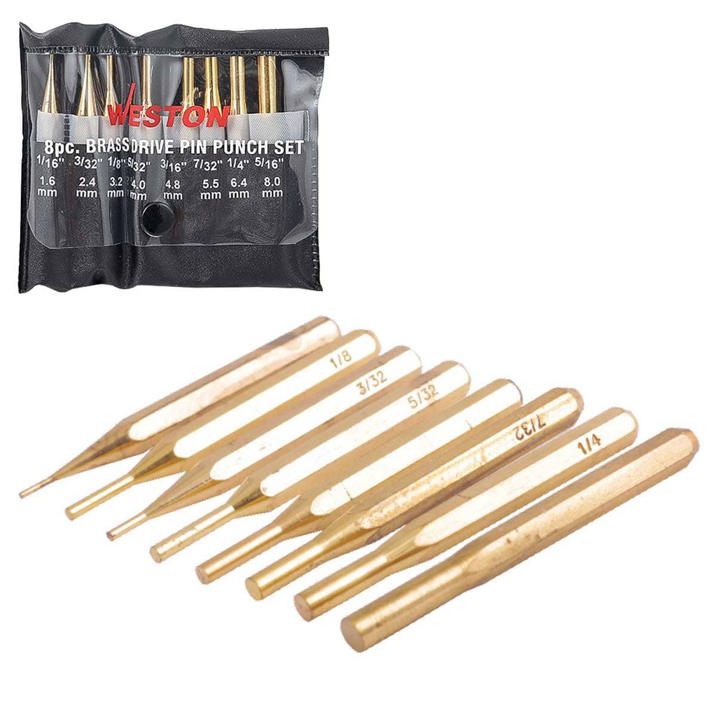 JUEGO  PUNZONES 8PZS DE LATON