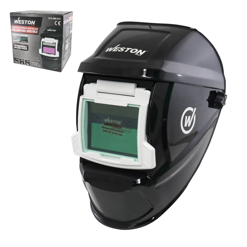 CARETA P/SOLDAR ELECT. C/VENTANA ABATIBLE TRUE COLOR (Precio x Pieza - Caja C/20 piezas)