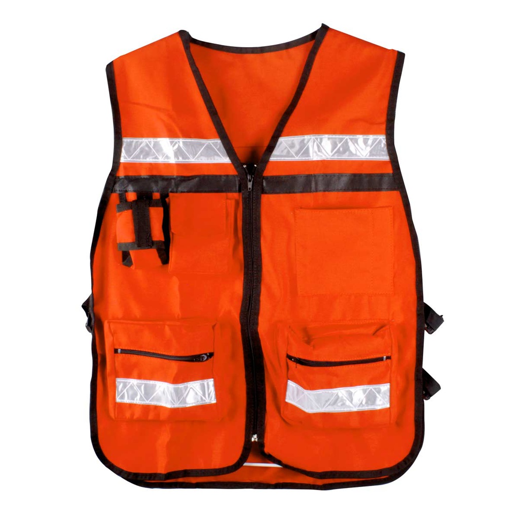 CHALECO TIPO SUPERVISOR NARANJA UNITALLA