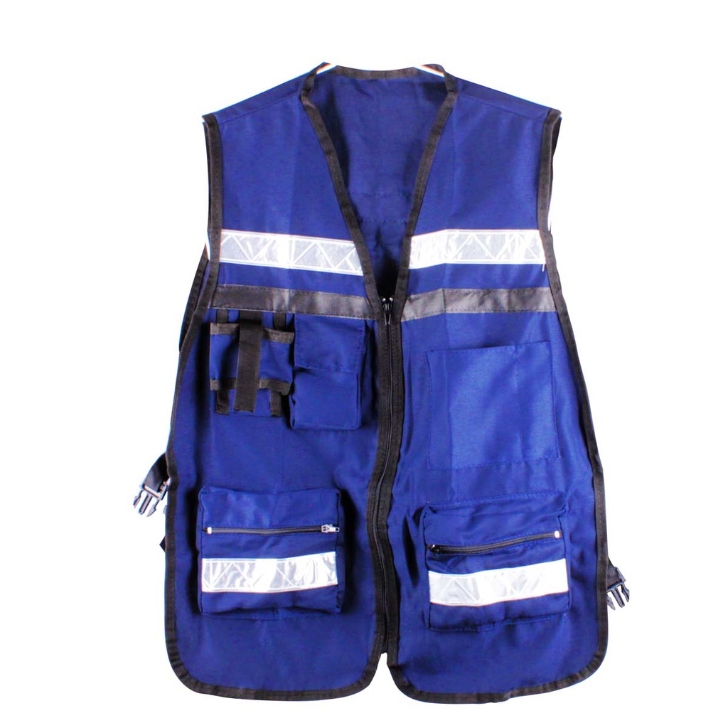 CHALECO TIPO SUPERVISOR AZUL REY UNITALLA