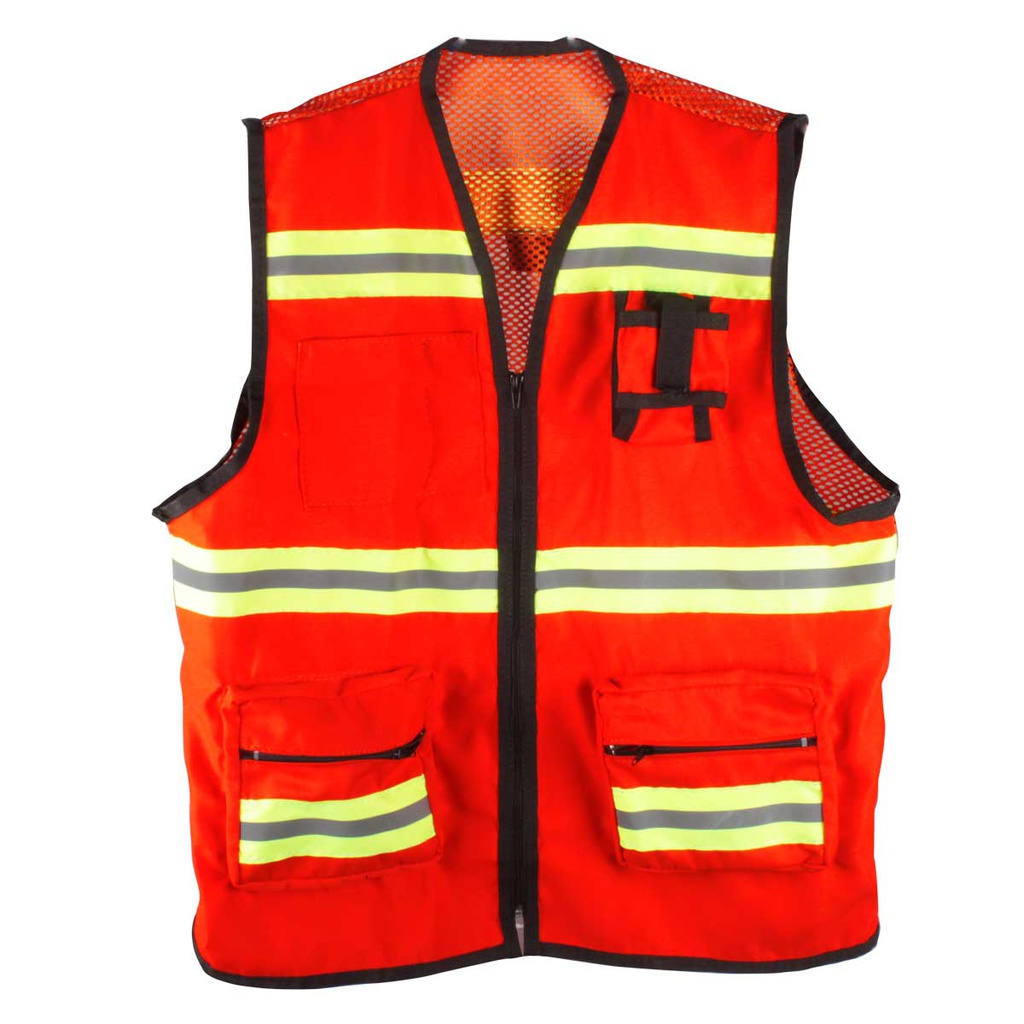 CHALECO TIPO GEOLOGO C/JERSY Y REF TEX BICOLOR ROJO XL