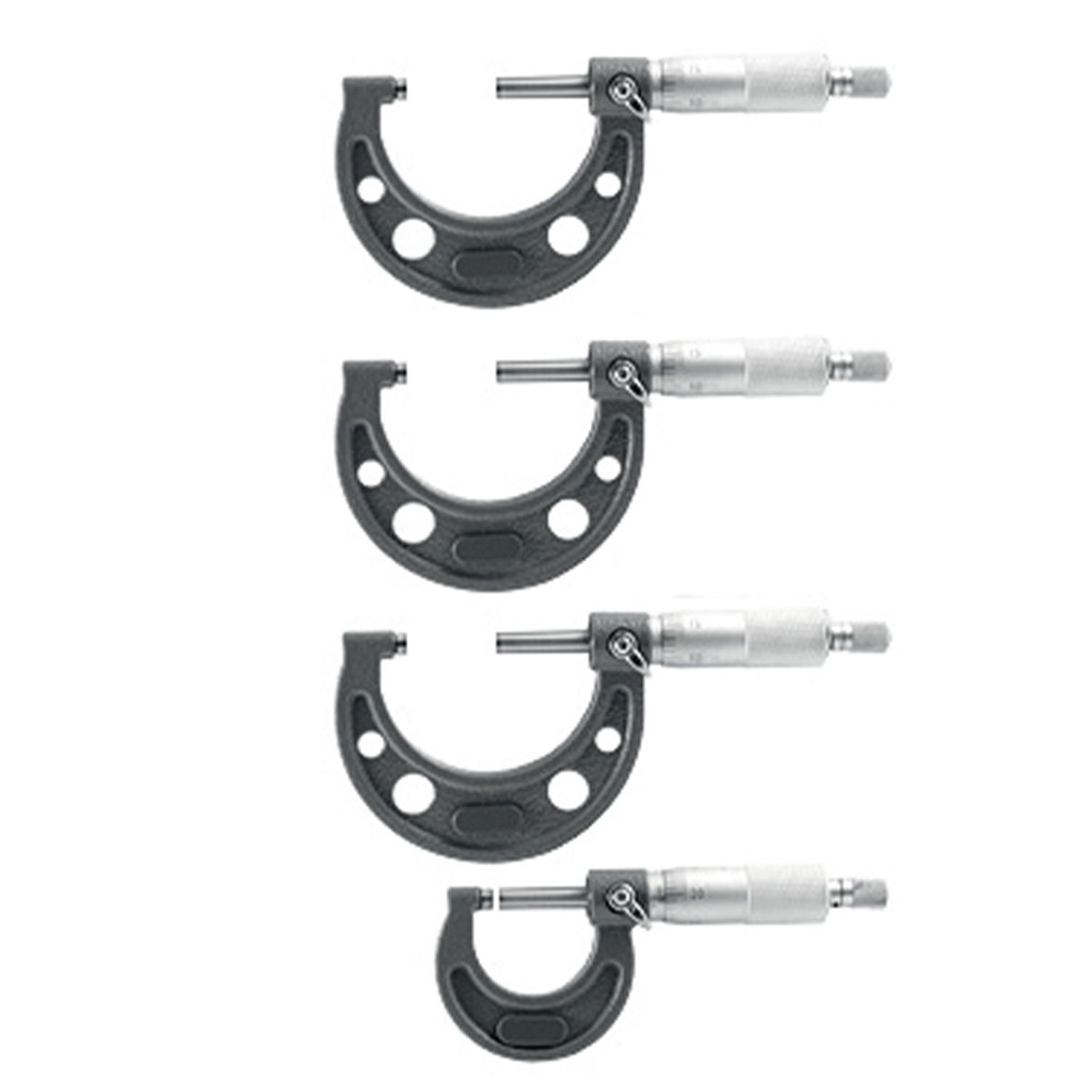 JUEGO DE MICROMETROS P/EXTERIORES 0-4" 4PZAS