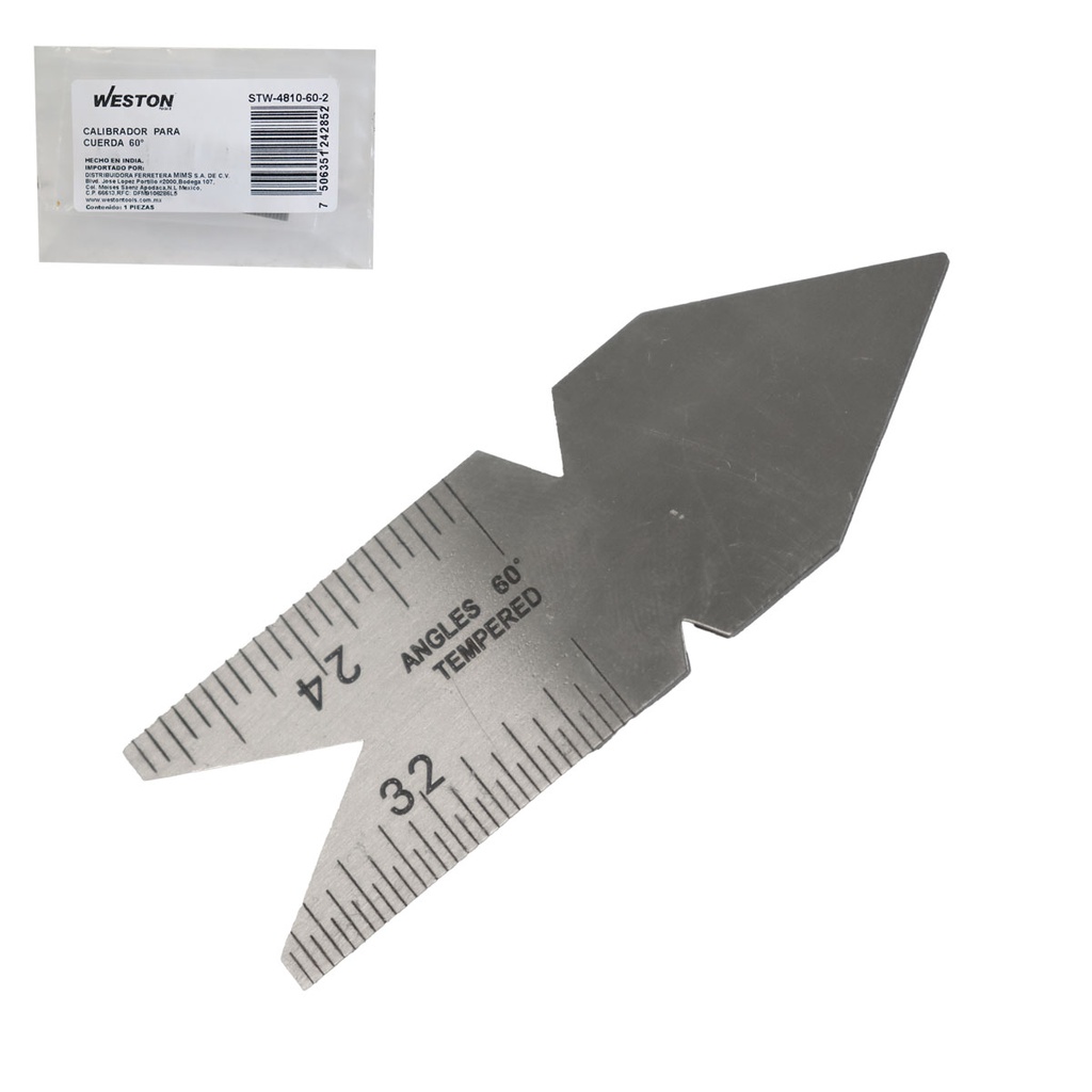 CALIBRADOR/GAGE PARA CUERDA DE 60 GRADOS