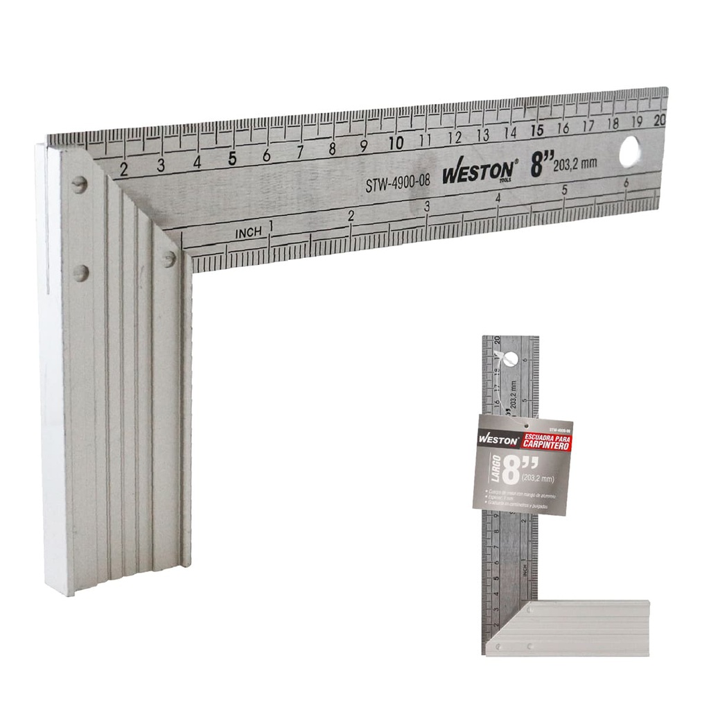 ESCUADRA PARA CARPINTERO 8"