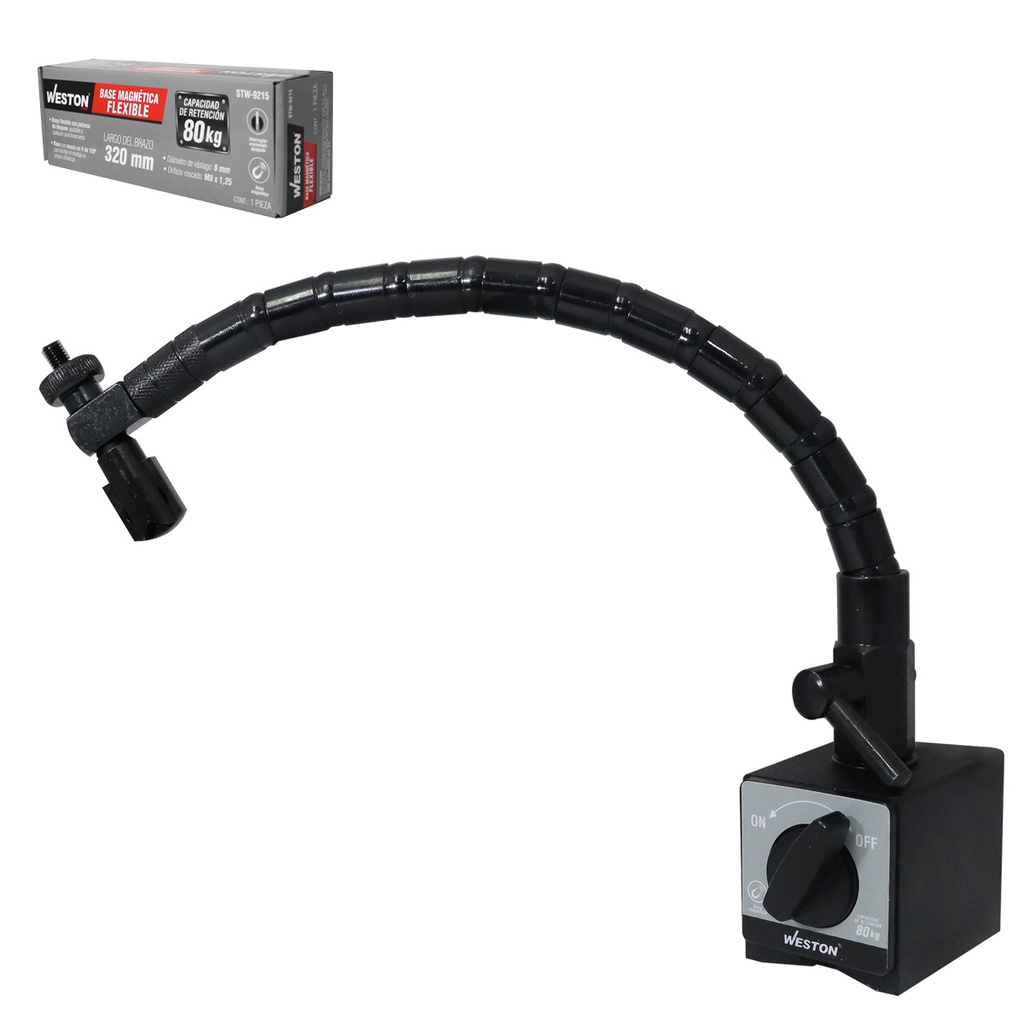 BASE MAGNETICA FLEXIBLE CAP. RETENCION 80 KG