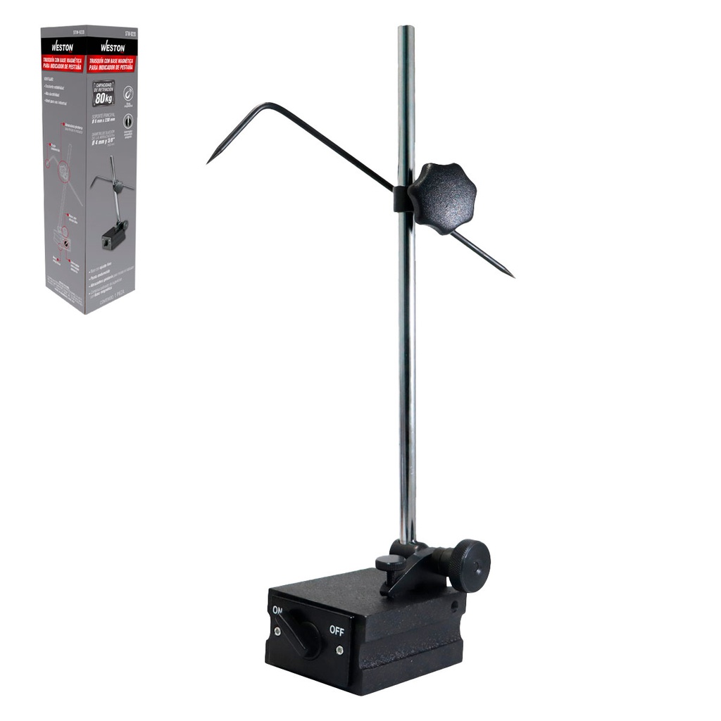 TRUSQUIN C/BASE MAGNETICA P/INDICADOR D/PESTAÑA CAP. RETENCION 80 KG