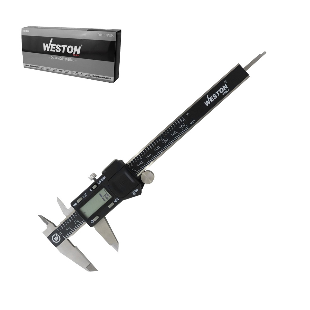 CALIBRADOR DIGITAL ACERO INOX. A PRUEBA D AGUA IP65 6"