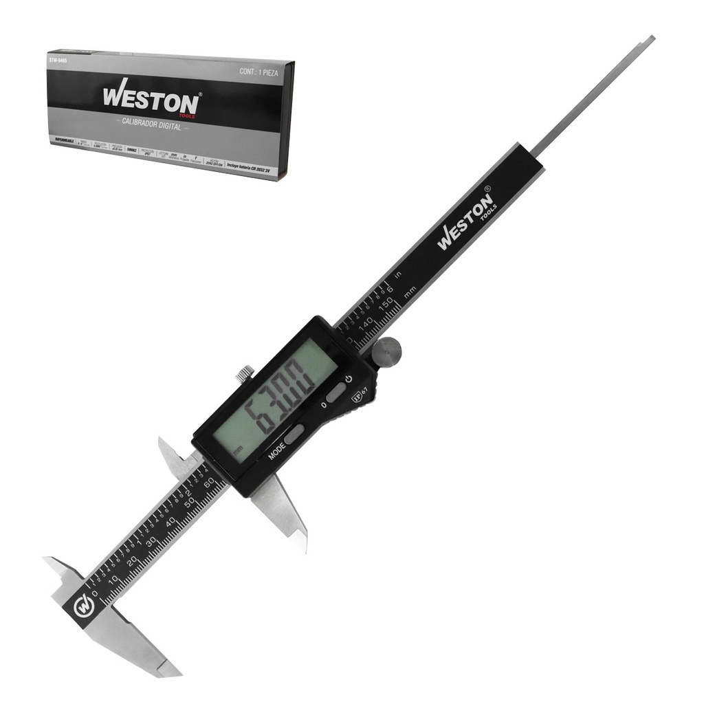 CALIBRADOR DIGITAL ACERO INOX. SENSOR INDUCTIVO 6&quot;
