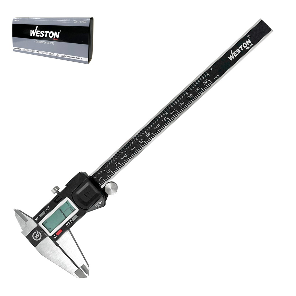 CALIBRADOR DIGITAL IP54 A PRUEBA DE AGUA 8&quot; MM/PULGADAS / SALIDA DE DATOS
