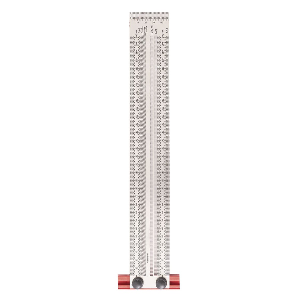 REGLA DE PRECISION DE MARCADO EN FORMA DE T DE AC. INOX. 12&quot; CON 1 LAPICERO Y PUNTILLAS