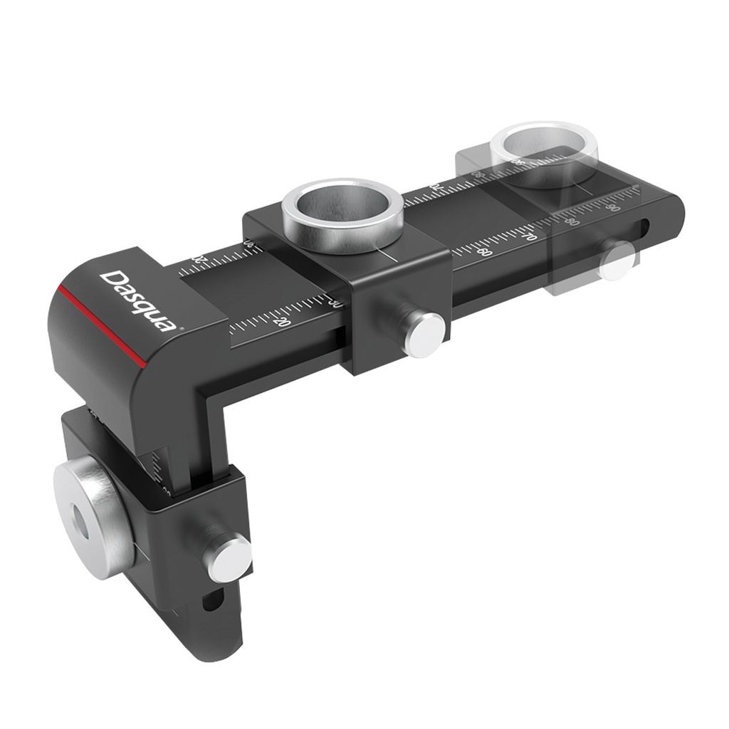 PLANTILLA PARA PERFORACION UNIVERSAL AJUSTABLE DE ALUMINIO CON 5 BUJES DE AC. INOX. DE 1/4&quot; A 5/8&quot;
