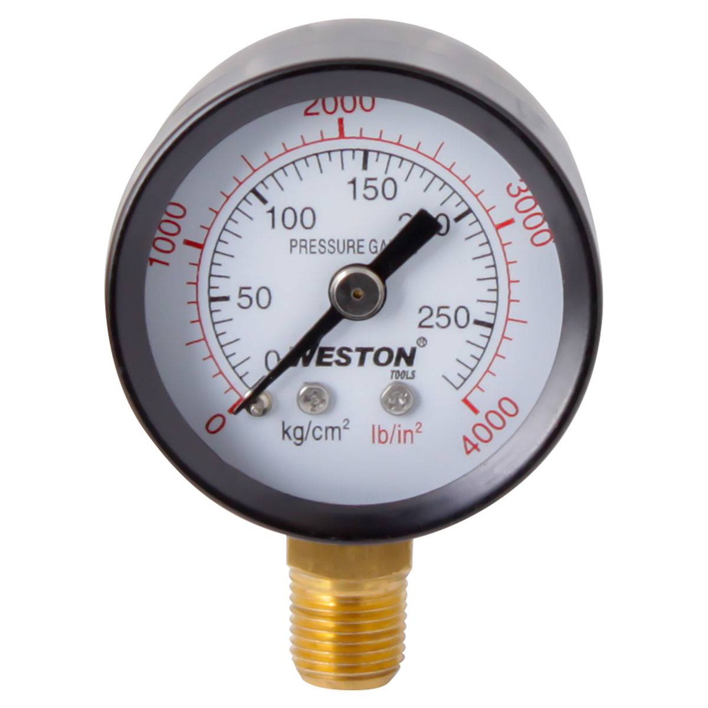 MANOMETRO 1-1/2" 1/8" NPT 14KGS/200LBS