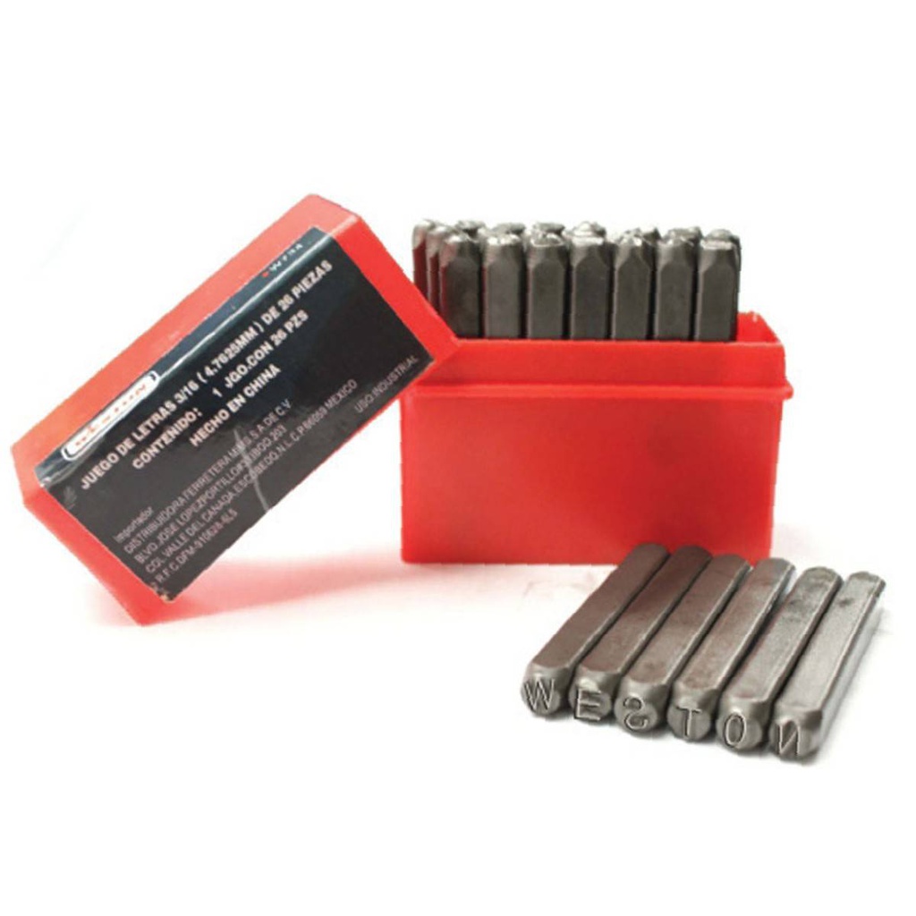 NUMERO DE GOLPE 1/4" (PRECIO X EMPAQUE C/9PZS)