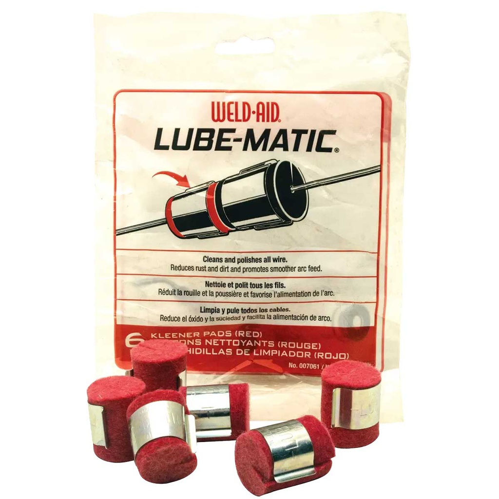 ALMOHADILLAS PARA LIMPIEZA PARA MICRO ALAMBRE LUBE-MATIC (BOLSA C/6 PZAS)