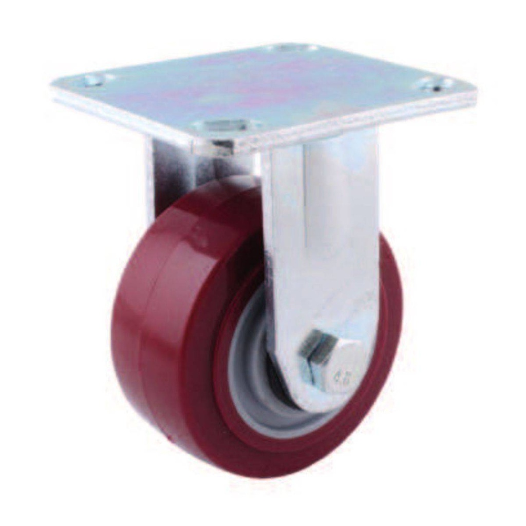 RODAJA MARRON PU FIJA 5X2"