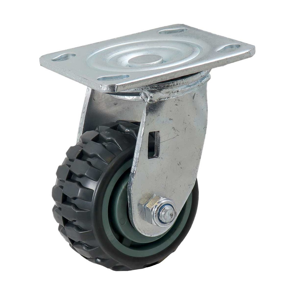 RODAJA DE PU CENTRO PP GIR. TIPO TRACTOR 4&quot; (100*50MM)