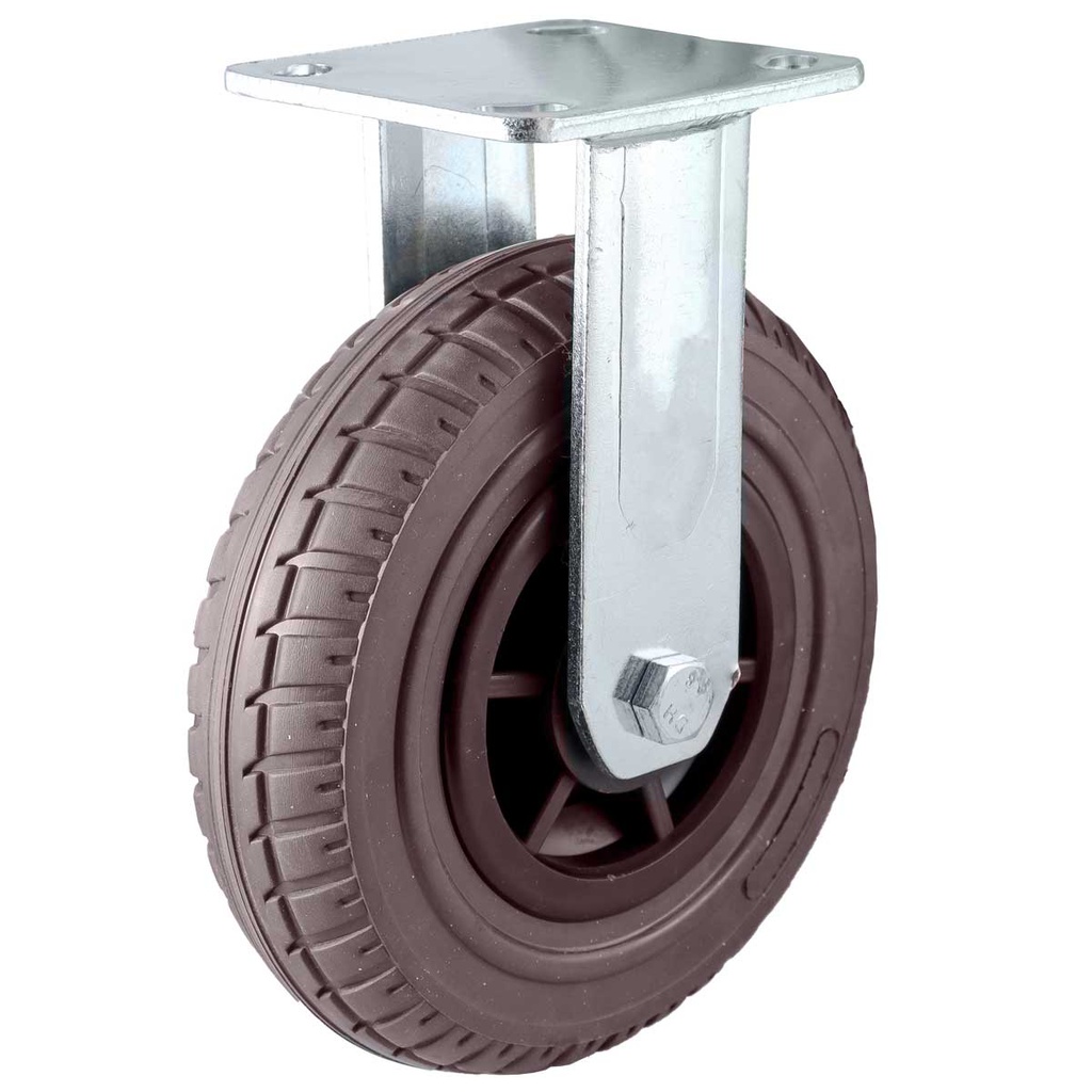 RODAJA DE HULE CAFE USO RUDO FIJA 6&quot; (150X50MM)
