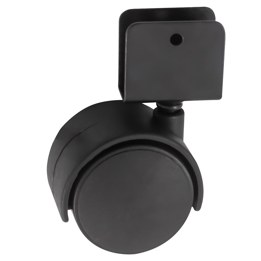 RODAJA TIPO YOYO C/PLACA &quot;U&quot; 40X40MM (Precio x pieza - Empaque c/4 pzas)