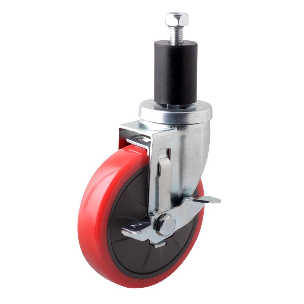 RODAJA P/SUPER C/FRENO 5" C/POSTE 60 MM (C/EMPAQUE DE GOMA)