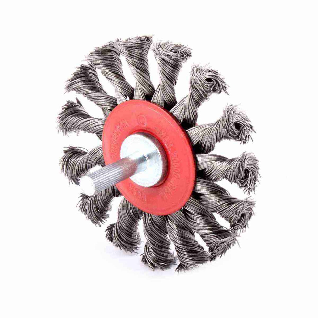 CEPILLO CIRCULAR TRENZADO 3&quot; C/VASTAGO 1/4&quot; A. AL CARBON  .014&quot;