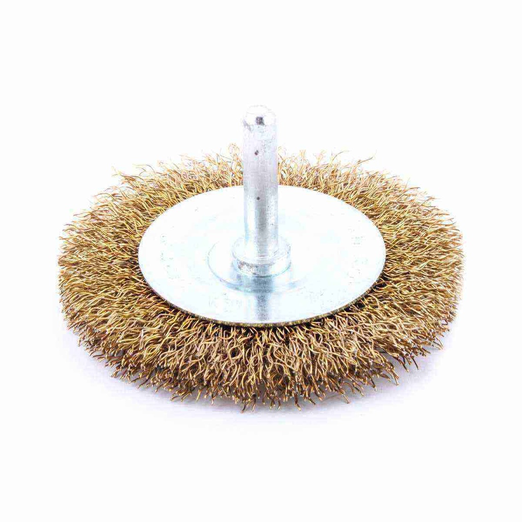 CEPILLO CIRCULAR ONDULADO 3&quot; C/VASTAGO 1/4&quot; A. LATONADO .012&quot;