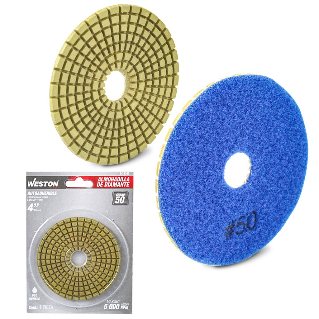 ALMOHADILLA DE DIAMANTE PARA PULIDO 4'' G400 ((PIEZA))