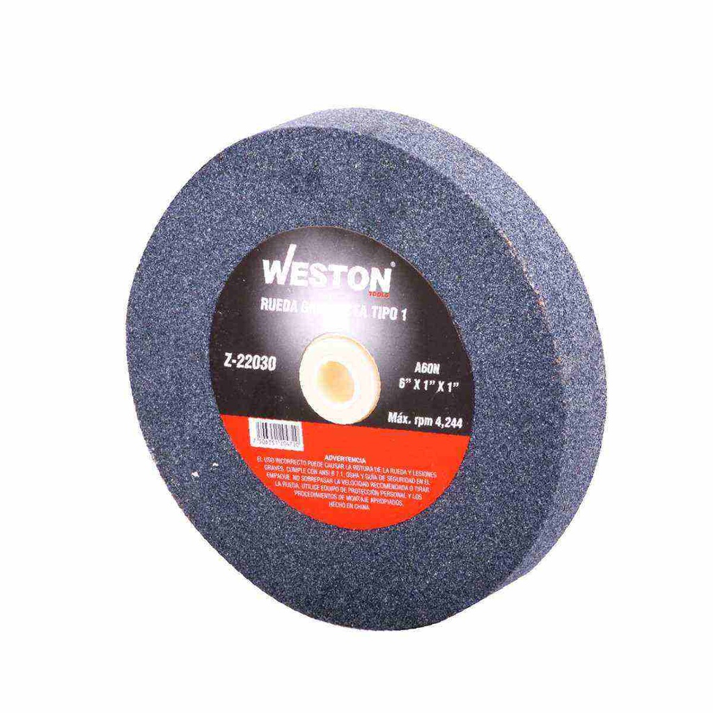 RUEDA GRIS RECTA TIPO 1 PLUS 7 X 1 GEN. A36