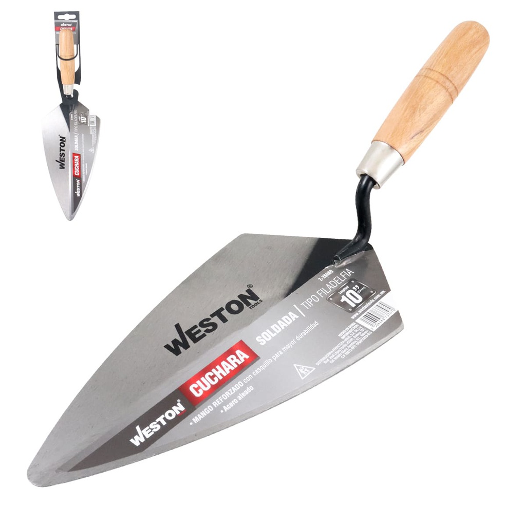 CUCHARA SOLDADA TIPO FILADELFIA 10&quot; MANGO D/MADERA