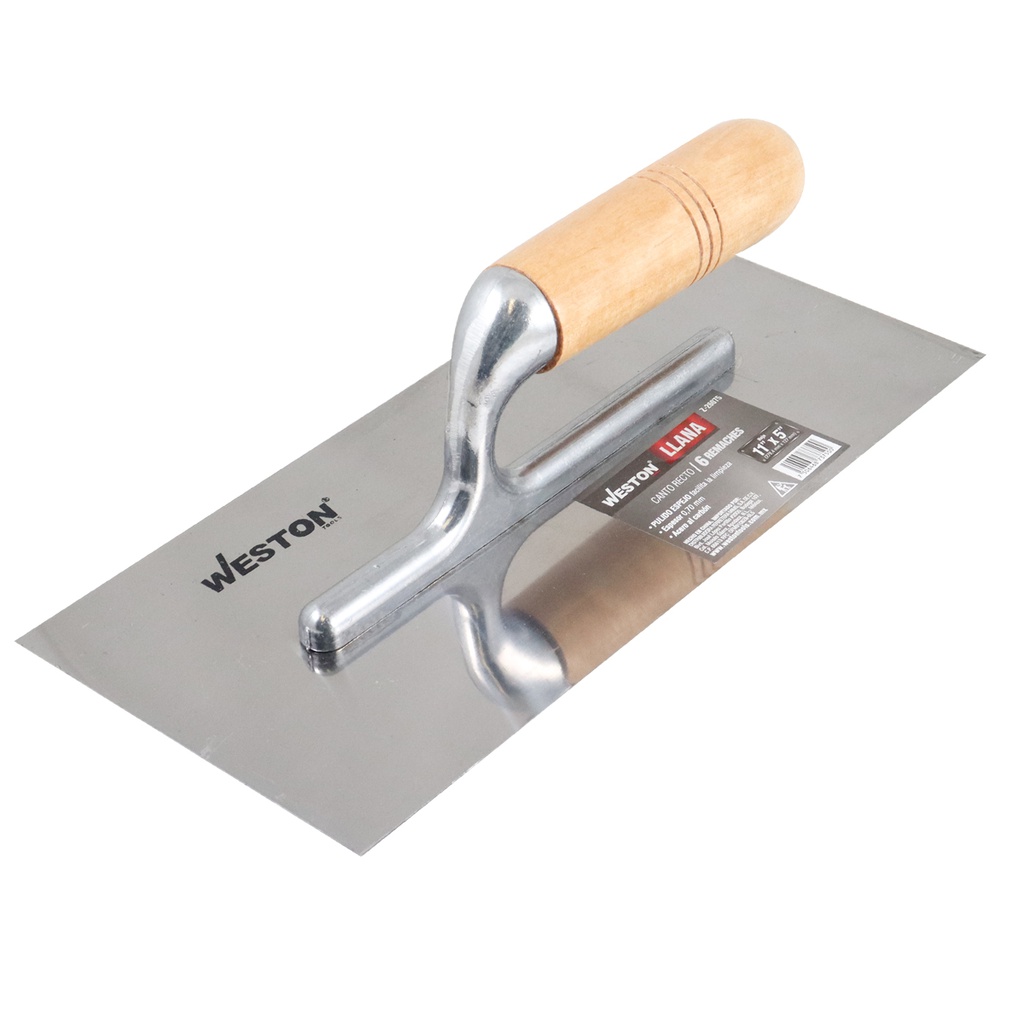 LLANA CANTO RECTO 11&quot; X 5&quot; 10 REMACHES MANGO D/MADERA