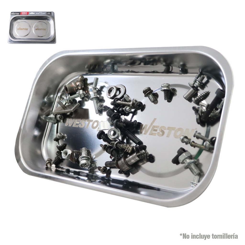 BANDEJA MAGNETICA ACERO INOX. 5-3/8&quot;×9-3/8&quot;x1-1/8&quot;