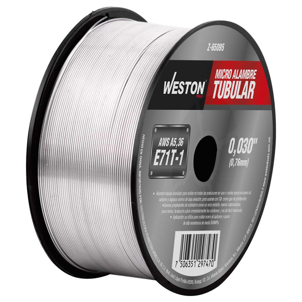 SOLDADURA TUBULAR 71T-1 1/16" (15KG, USO C/GAS)