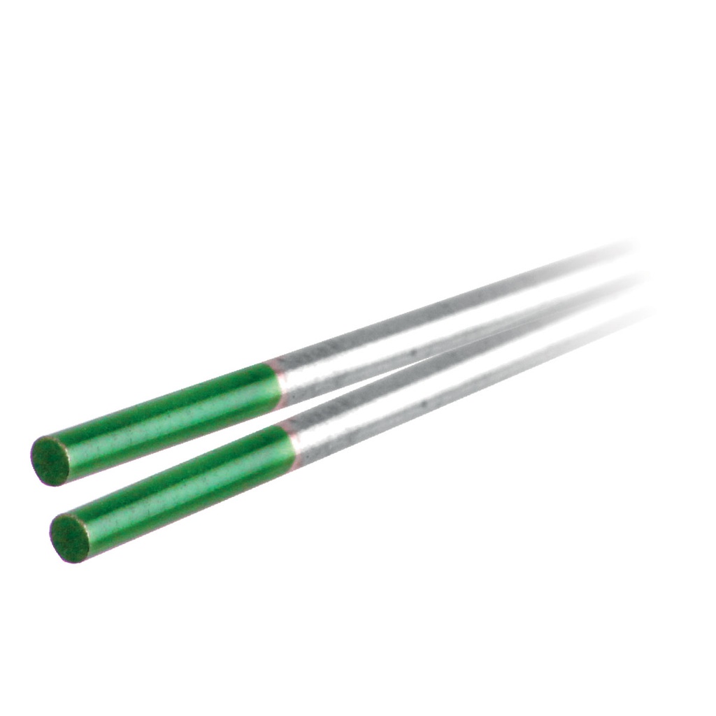 ELECTRODO D/TUNGSTENO VERDE PURO 3/32" X 7" (Precio x Caja - caja c/10 piezas)