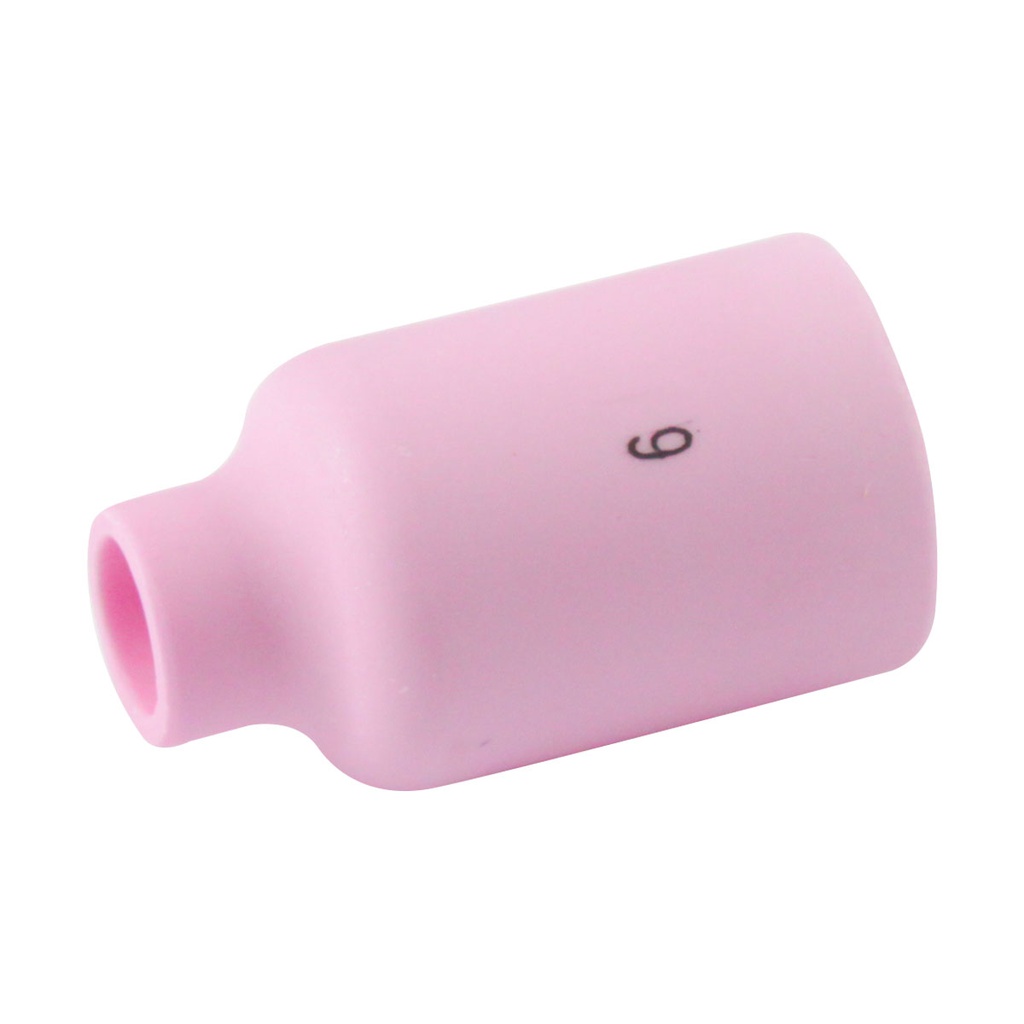 BOQUILLA DE ALUMINA P/ANTORCHA TIG C/GAS LENS 54N16 #6 (Empaque c/10 pzas - Precio x pieza)