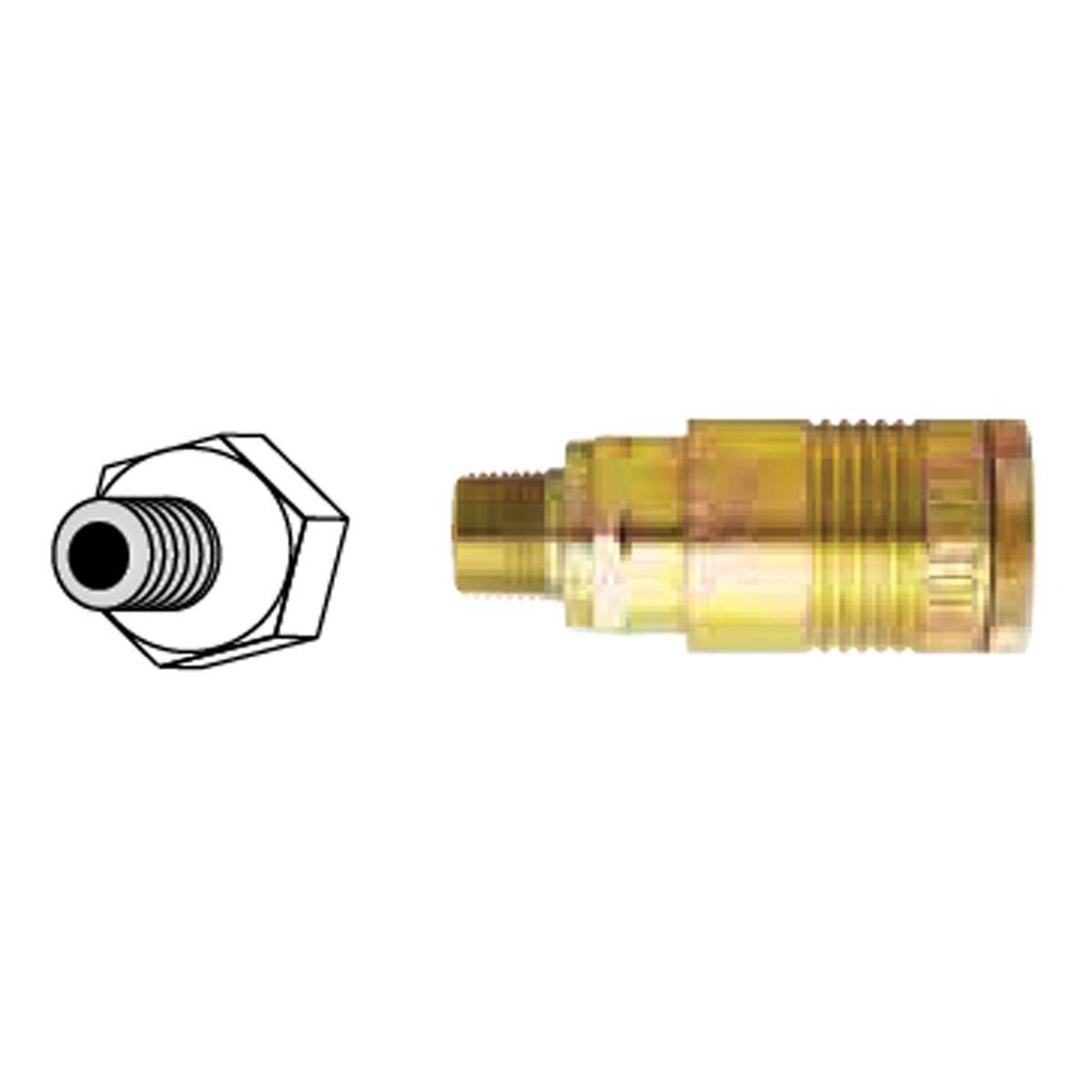 CONEXION RAPIDA MACHO 1/2" NPT  ESTILO G Mod 1816BK