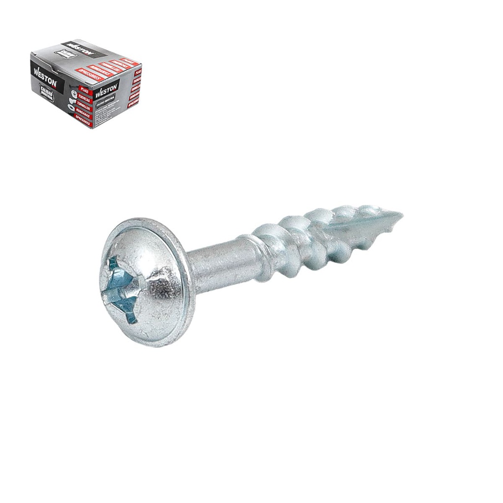 PIJA P/MADERA CAB. T/QDREX PUNTA RANURADA GALV. #8 x 1" (Precio x Caja a Granel c/8000piezas)