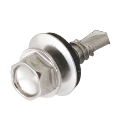 PIJA HEXAGONAL  PUNTA BROCA C/RONDANA ACERO INOX. 410 1/4X3/4 (precio por caja, caja con 100 piezas)