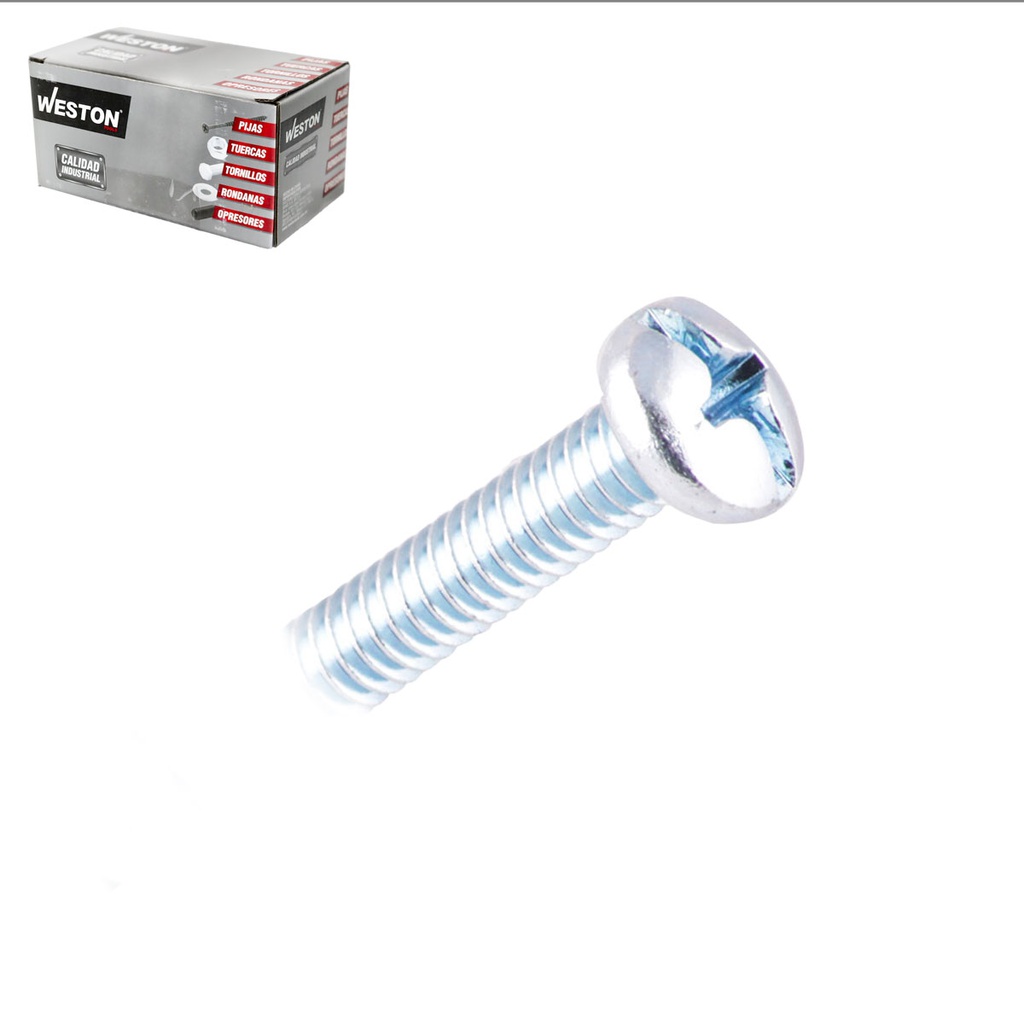 TORNILLO ESTUFA CABEZA COMBINADA 1/4 X 1&quot; (Precio x Caja - Caja c/100 pzas)