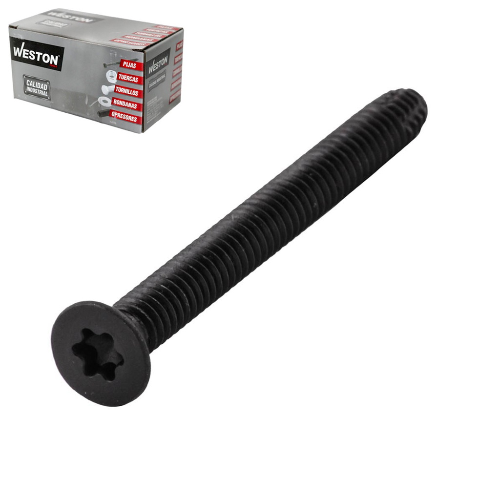 TORNILLO  C.PLANA TORX T/F NEGRO 1/4X2 (Precio x Caja - Caja c/200 pzs