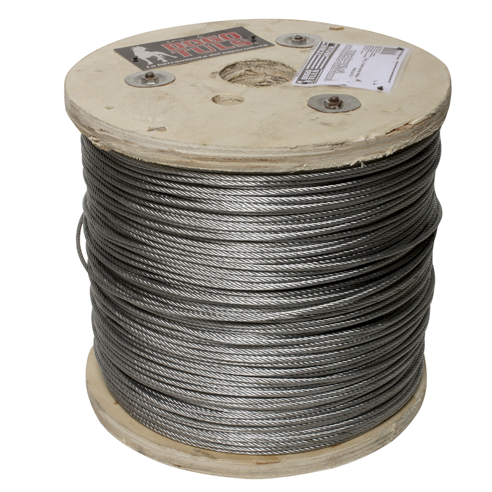 CABLE GALV C/F PVC 1/16-3/32&quot; 7X7 100mt
