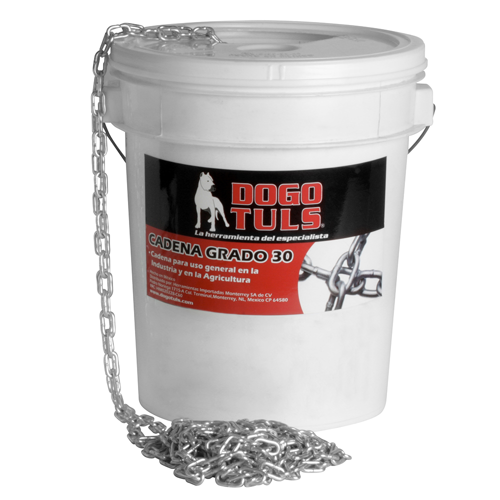 CADENA GALVANIZADA 5/16"G-30  50kgCUBETA