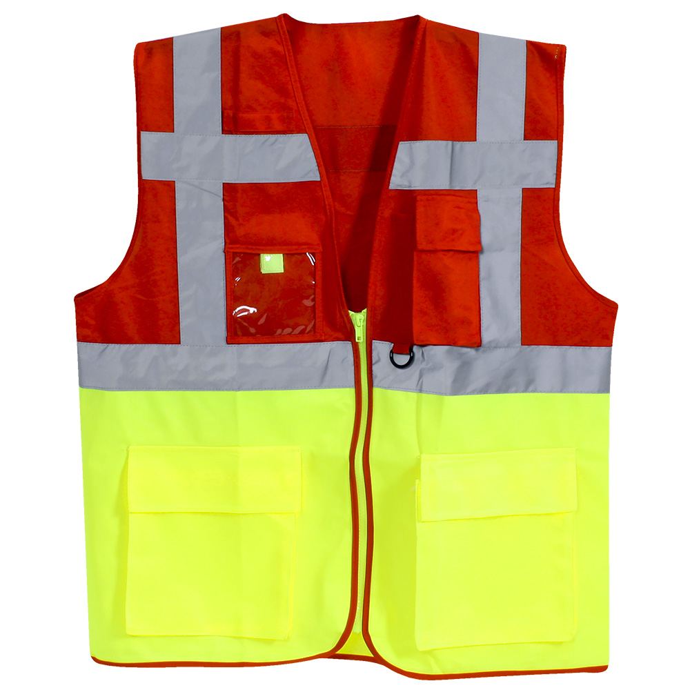 CHALECO BICOLOR ALTA VISIBILIDAD EG ROJO