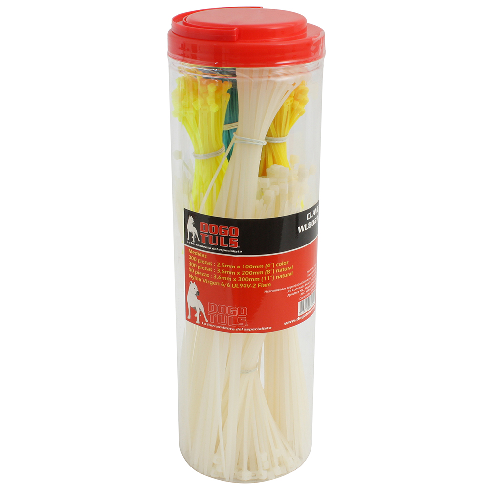 CINTILLAS SUJETACABLE BOTE 650 PZAS