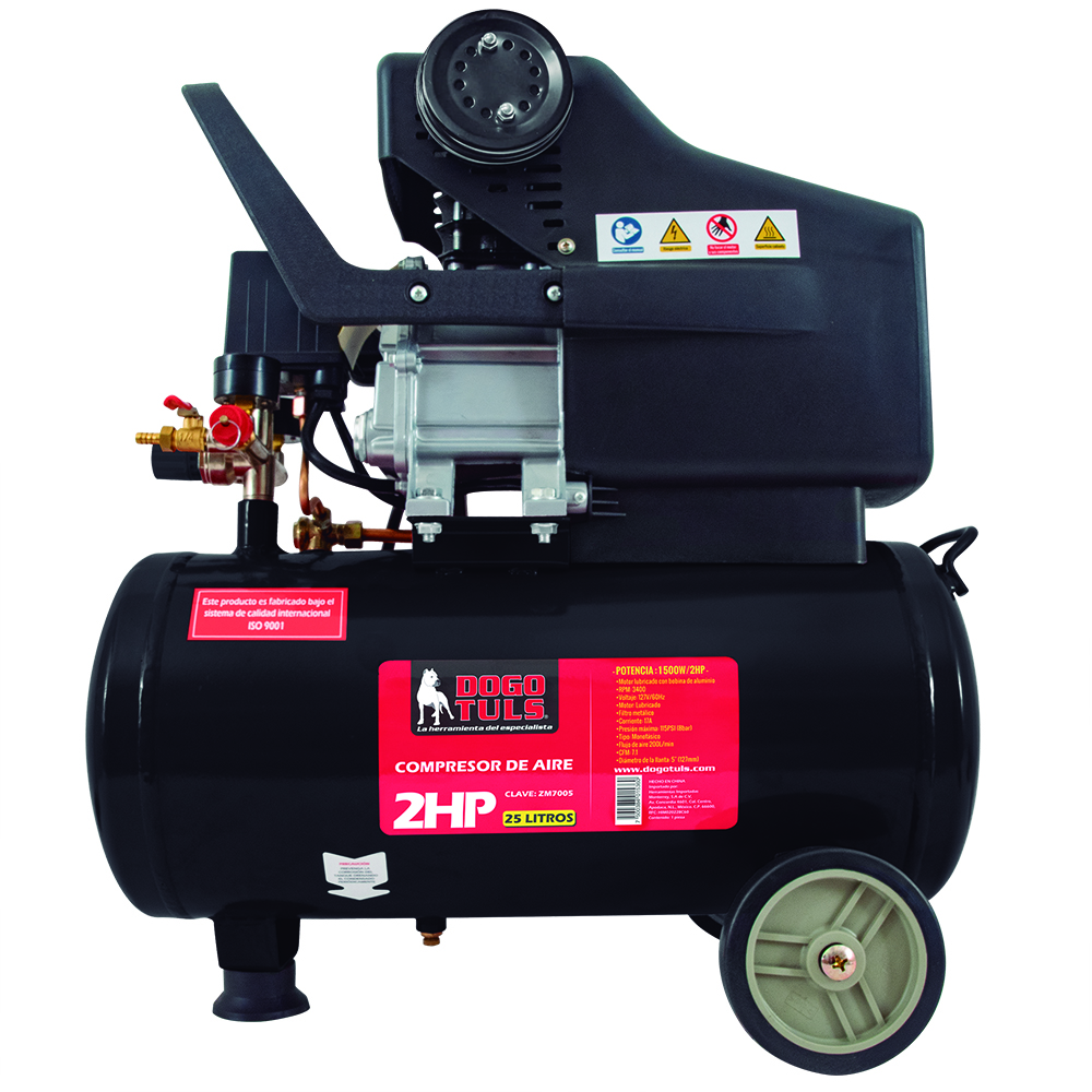 COMPRESOR AIRE 2HP 25L DIRECTO ALUMINIO