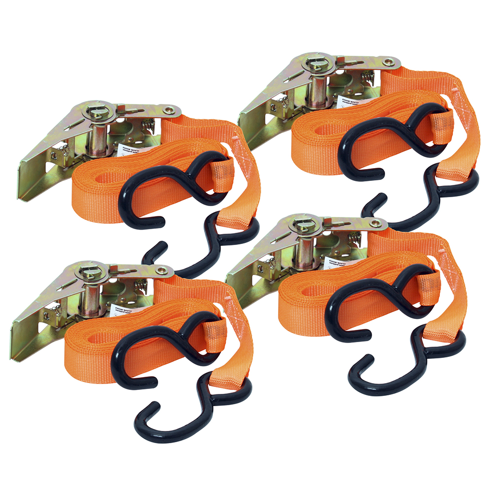 JGO DE 4 SUJETACARGAS 1"X3M CON MATRACA