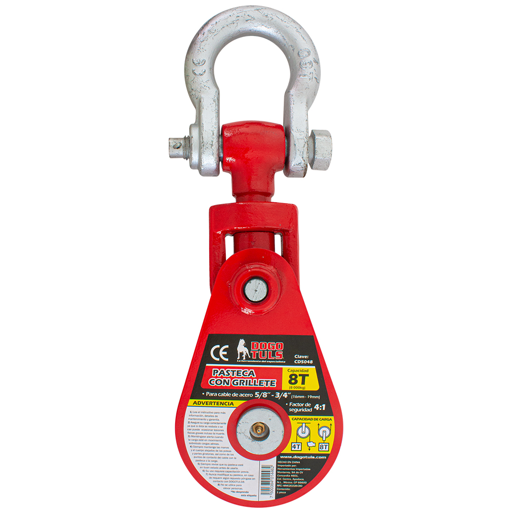 PASTECA 8T GRILLETE CABLE ACERO DE 3/4"